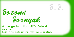 botond hornyak business card